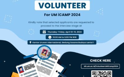 Announcement Volunteer UM iCamp 2024